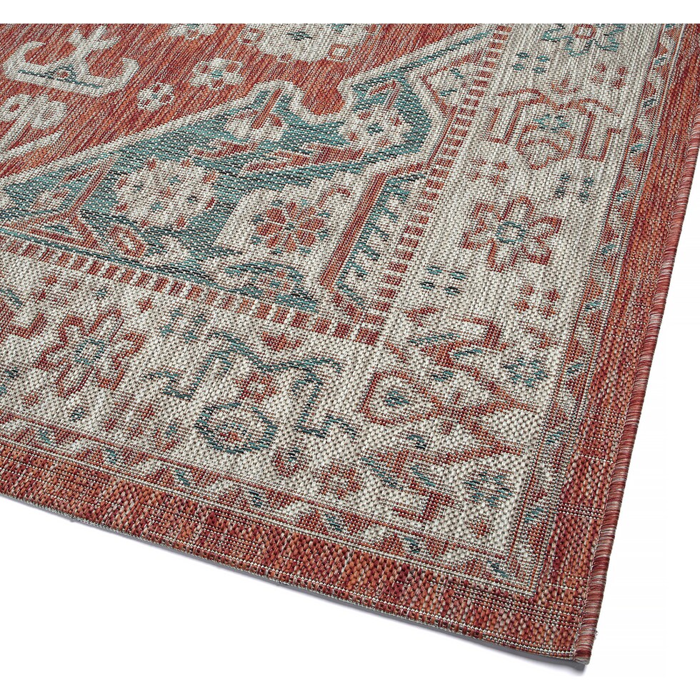 toledo red outdoor area rug   