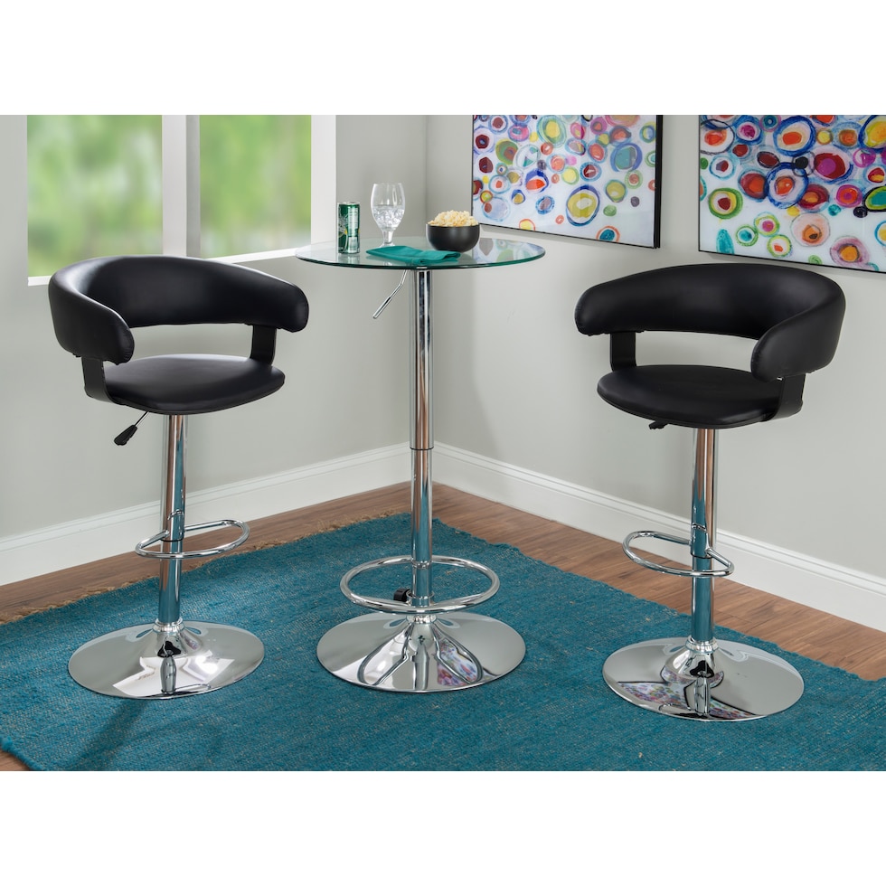 tonina black bar stool   