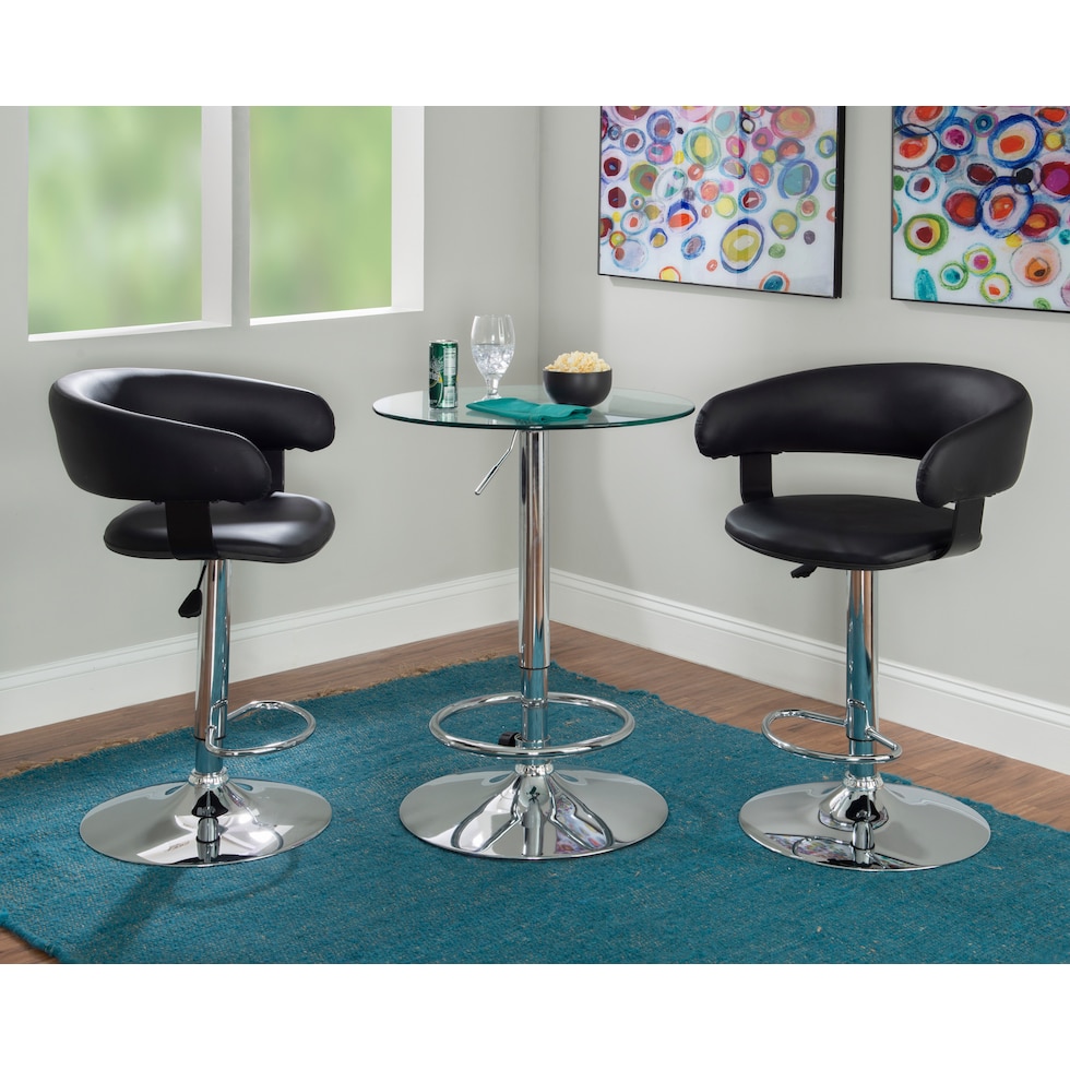 tonina black bar stool   