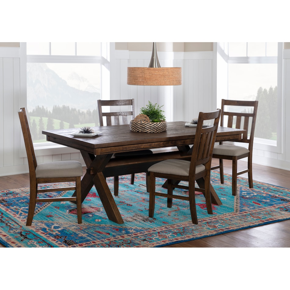 tonja dark brown  pc dining room   