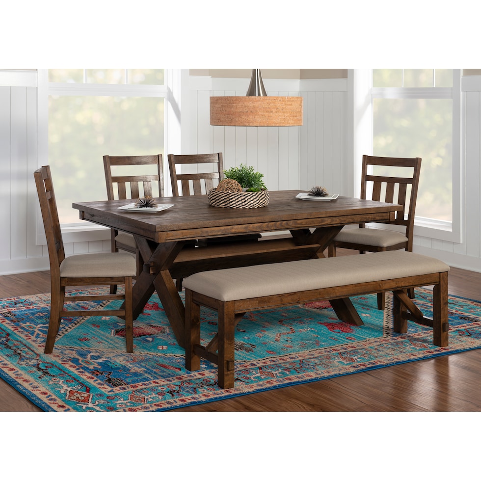 tonja dark brown  pc dining room   