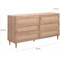 tonna light brown dresser   