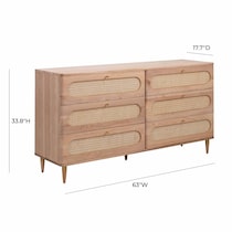 tonna light brown dresser   