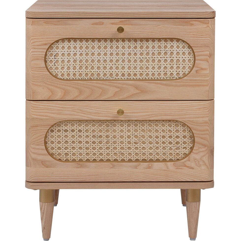 tonna light brown nightstand   