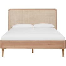 tonna light brown queen bed   