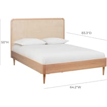 tonna light brown queen bed   
