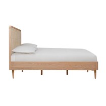 tonna light brown queen bed   