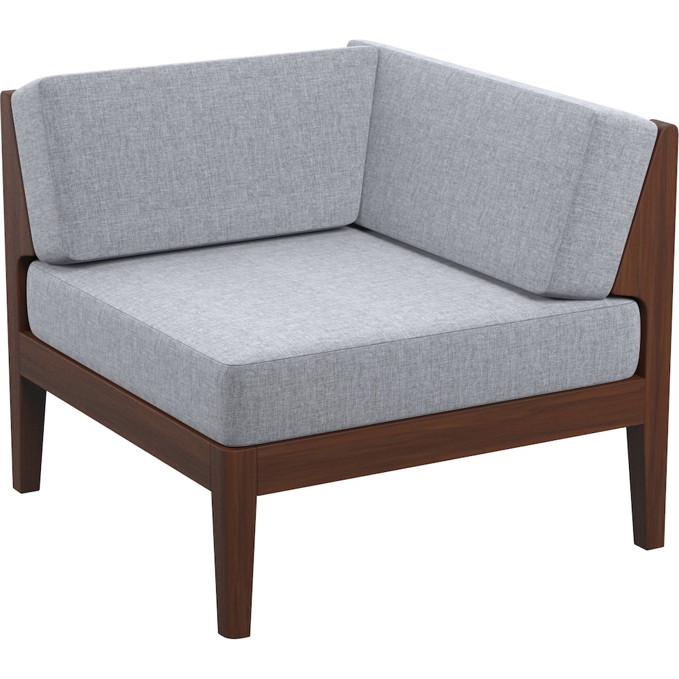 topsail dark brown corner chair   