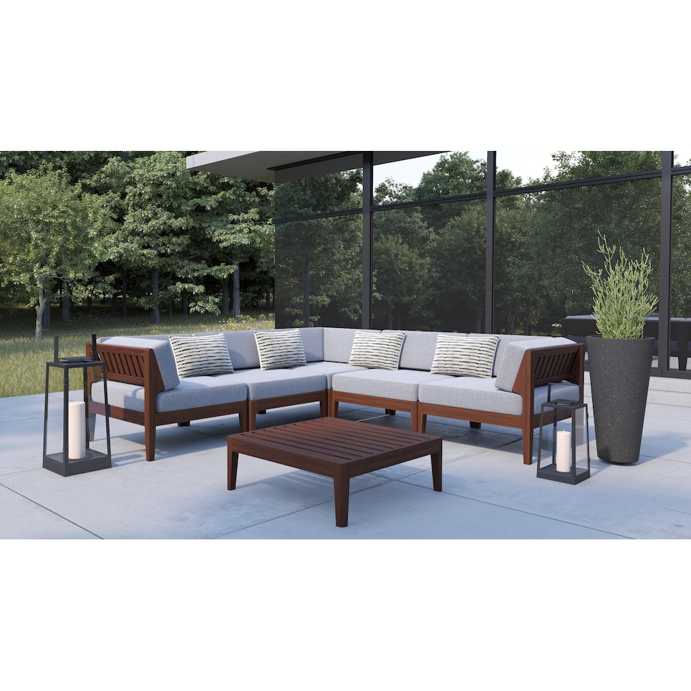 topsail dark brown corner chair   