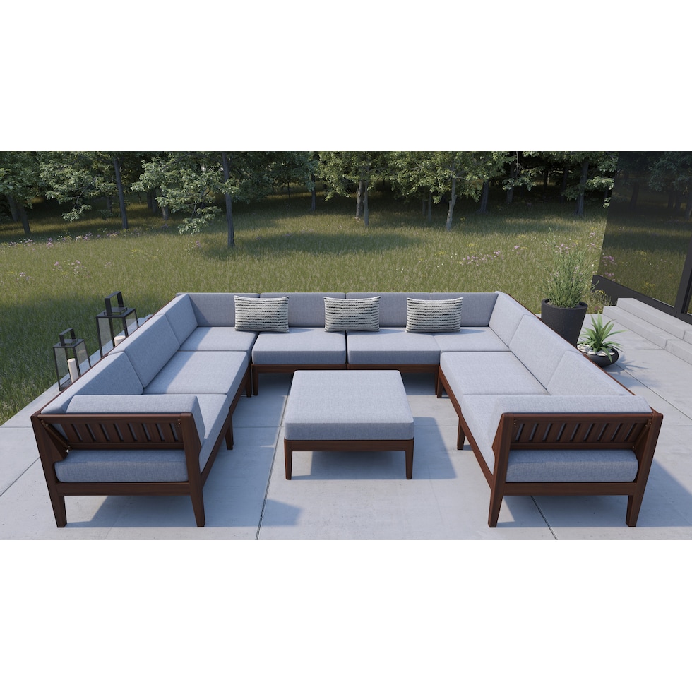 topsail dark brown corner chair   
