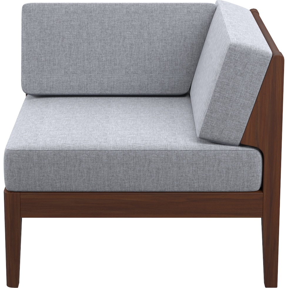 topsail dark brown corner chair   