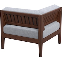 topsail dark brown corner chair   