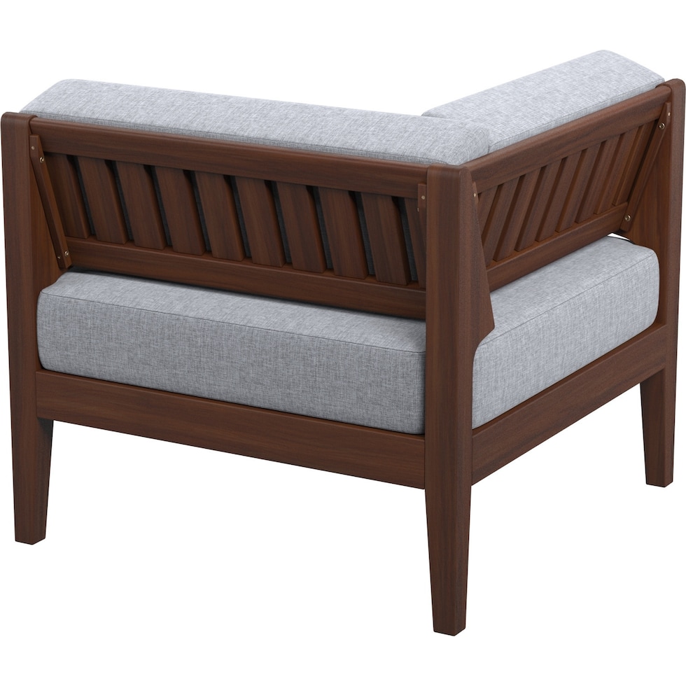 topsail dark brown corner chair   