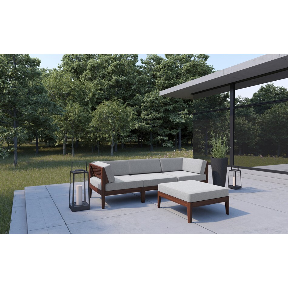 Topsail 3Piece Outdoor Sofa and Ottoman Set American Signature Furniture