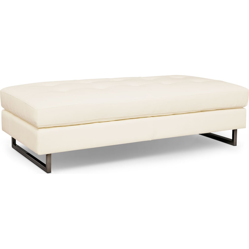torino white white cocktail ottoman   
