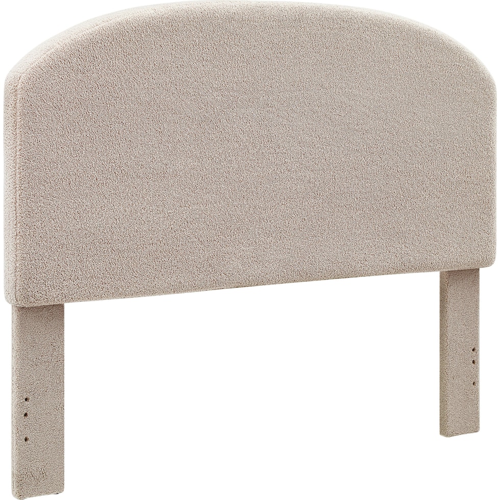 torino light brown full queen headboard   