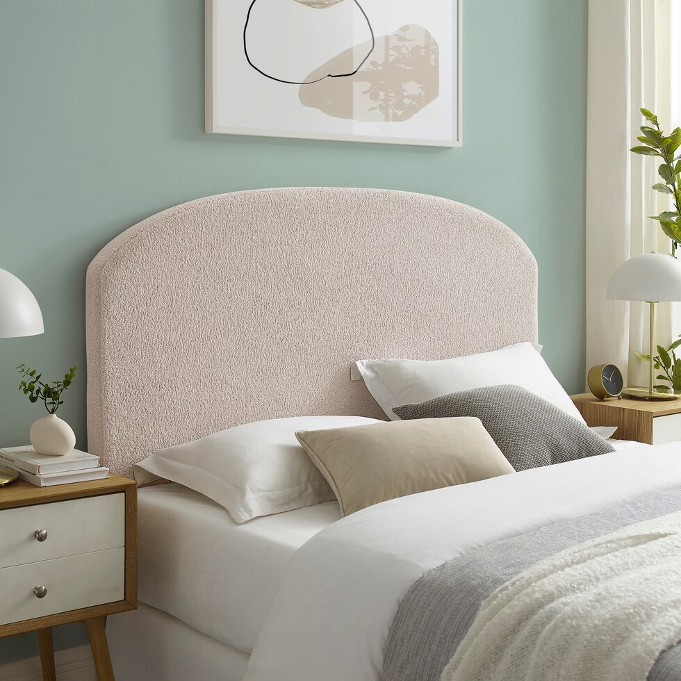 torino light brown full queen headboard   