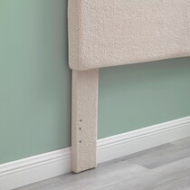 torino light brown full queen headboard   