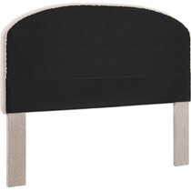 torino light brown full queen headboard   