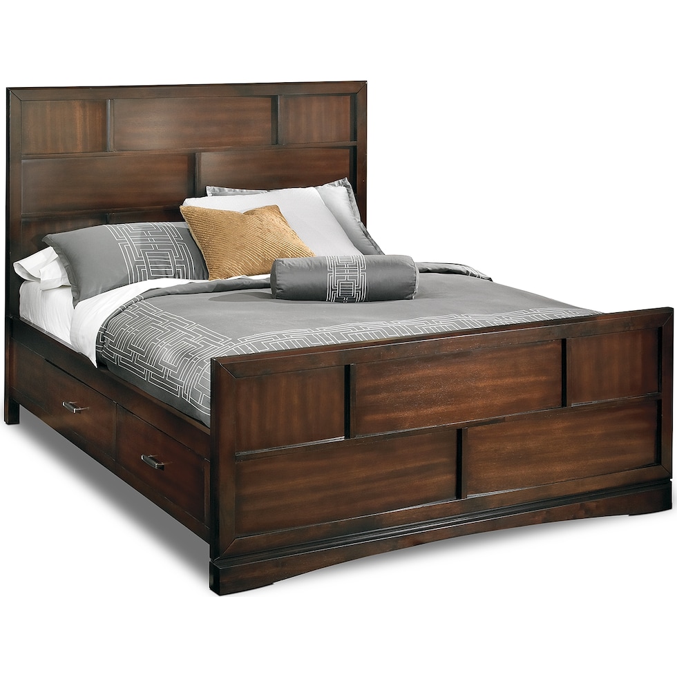 toronto dark brown king bed   