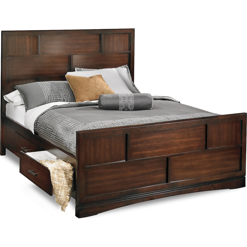 toronto dark brown king bed   