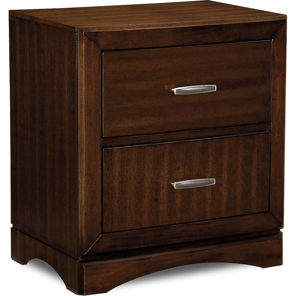 toronto dark brown nightstand   