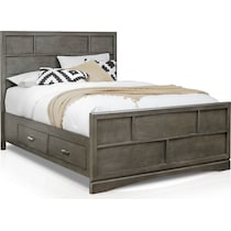 toronto gray king storage bed   