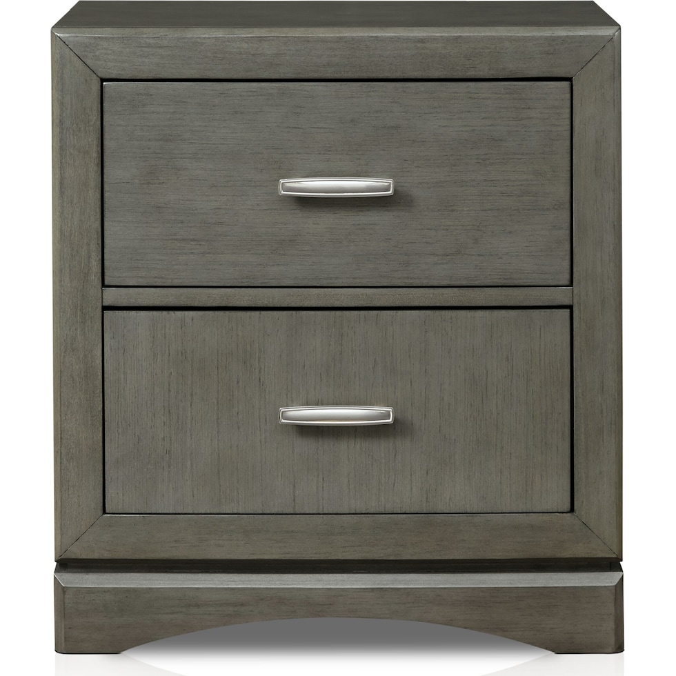 toronto gray nightstand   