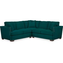 toscana peacock  pc sectional with right facing loveseat   