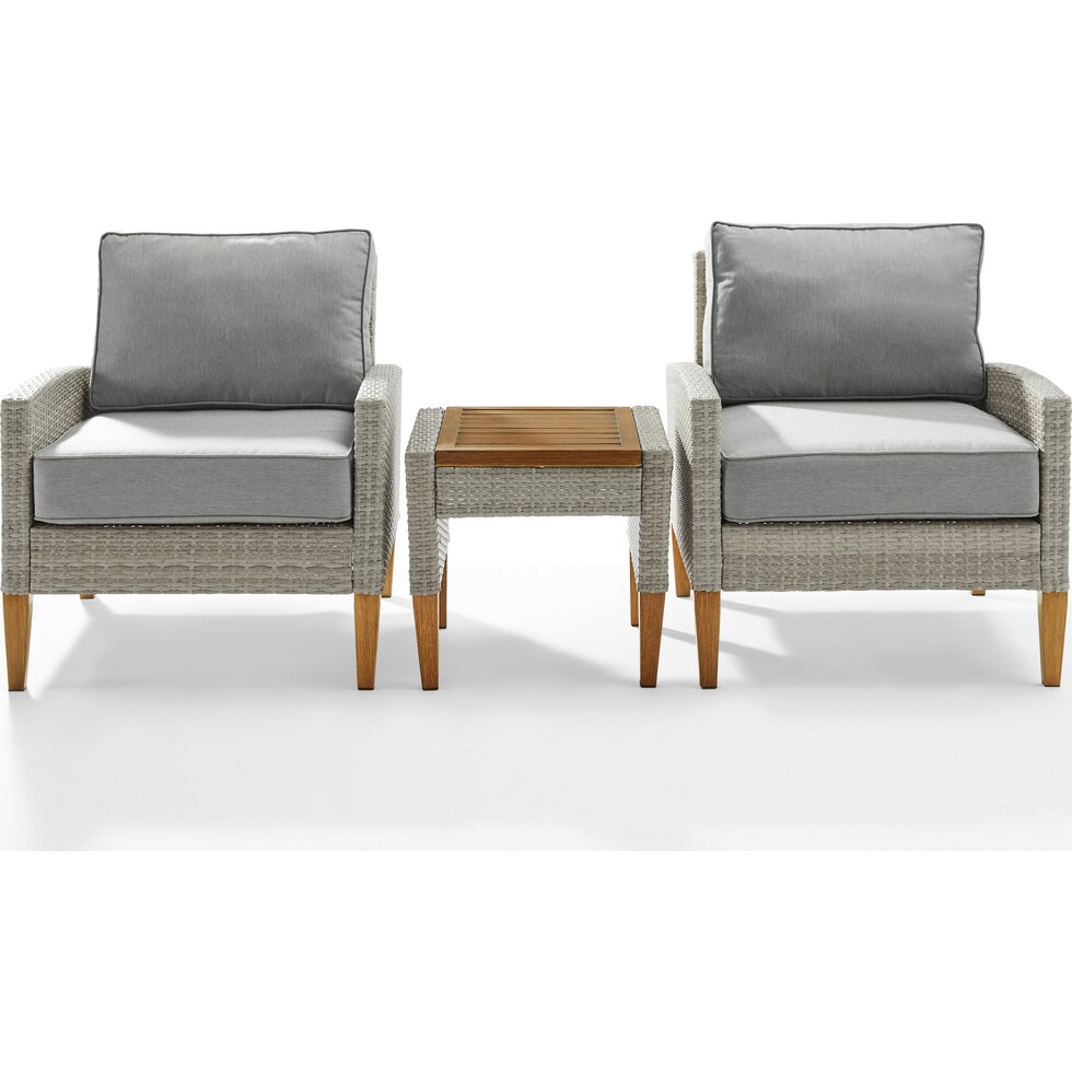 totten key gray outdoor chair set   