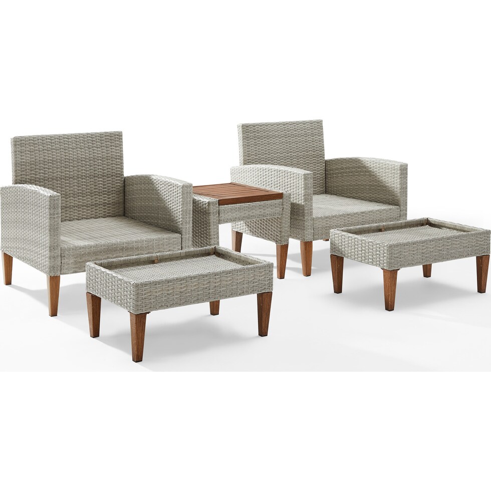 totten key gray outdoor chair set   