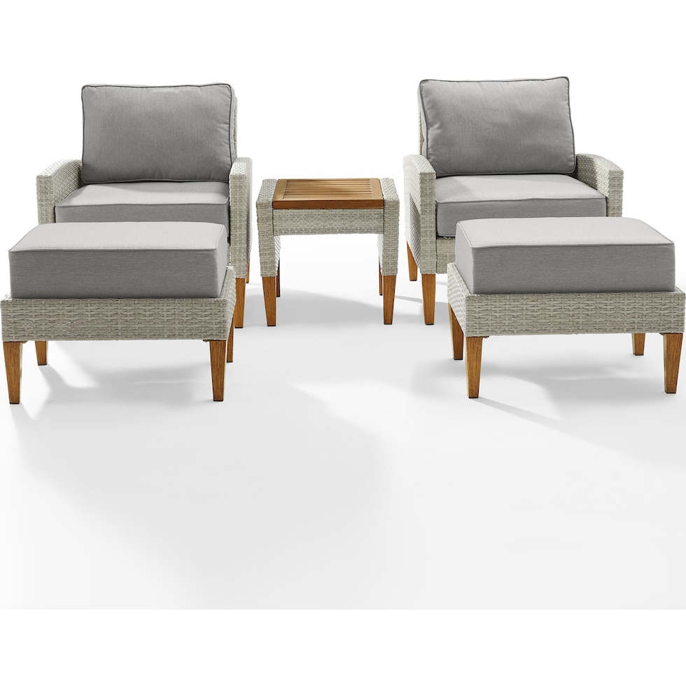 totten key gray outdoor chair set   