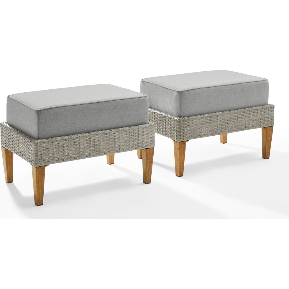 totten key gray outdoor ottoman   