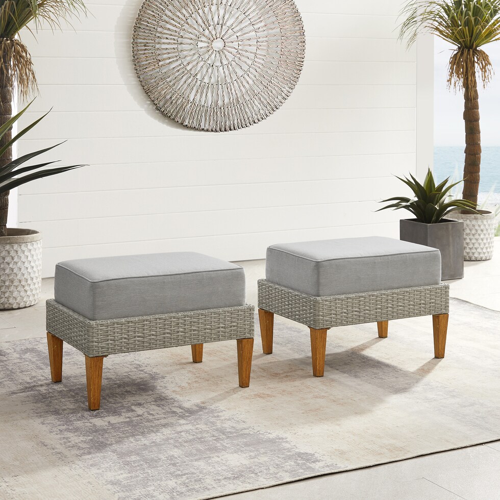 totten key gray outdoor ottoman   