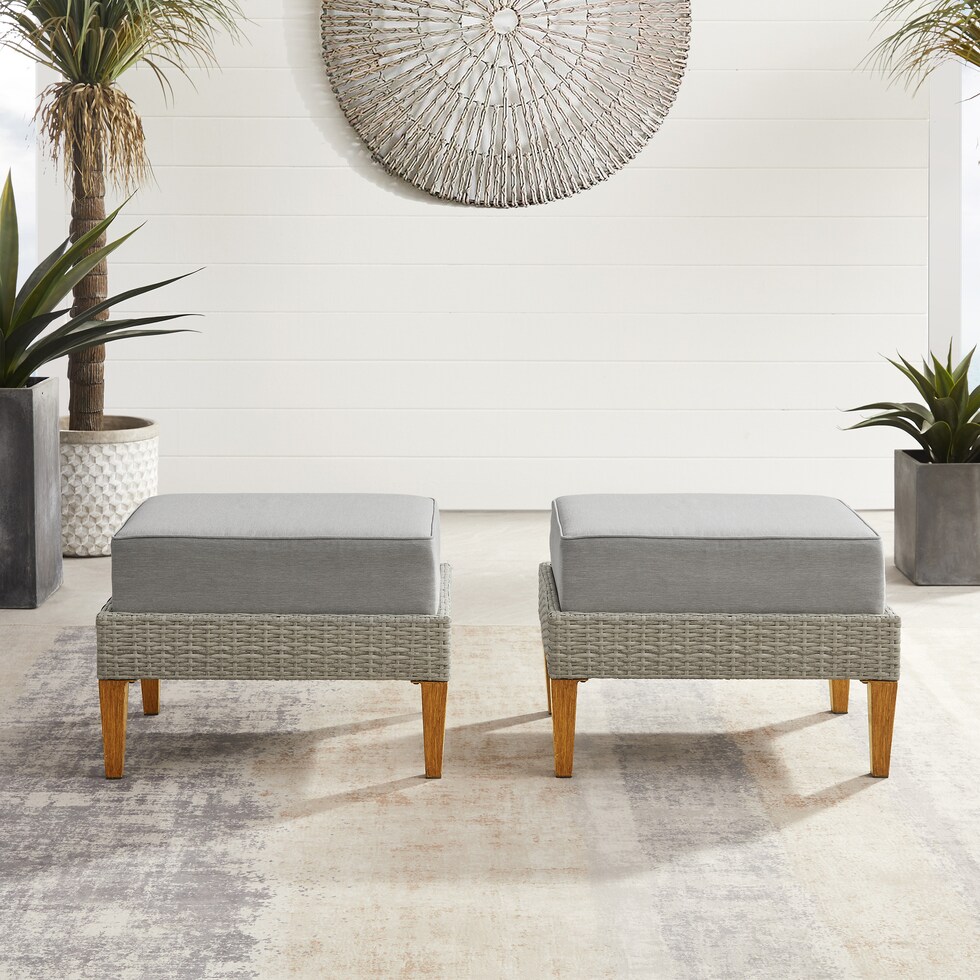 totten key gray outdoor ottoman   