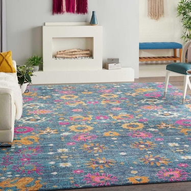 Tralee Area Rug - Denim