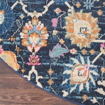 tralee blue area rug  round   