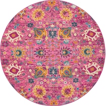 tralee pink area rug  round   