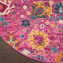 tralee pink area rug  round   
