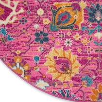 tralee pink area rug  round   