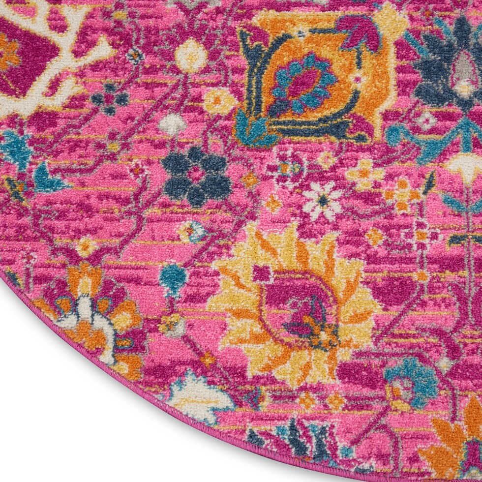 tralee pink area rug  round   
