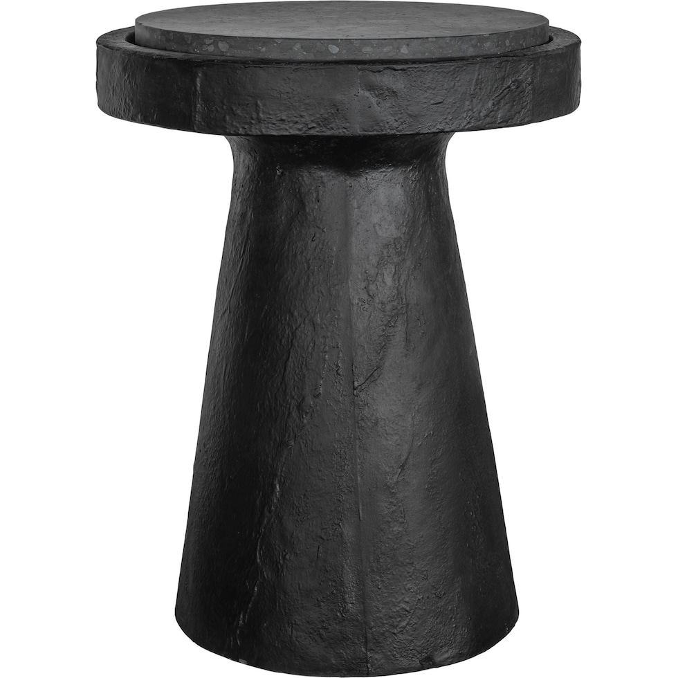 tramonti black end table   