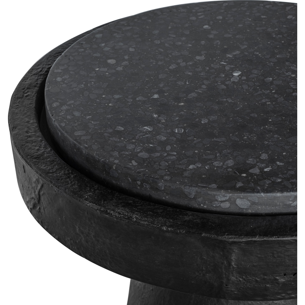 tramonti black end table   
