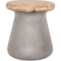 tramonti gray outdoor stool   