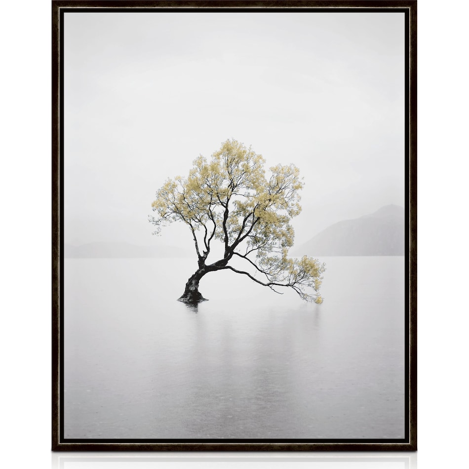 tranquil tree gray wall art   