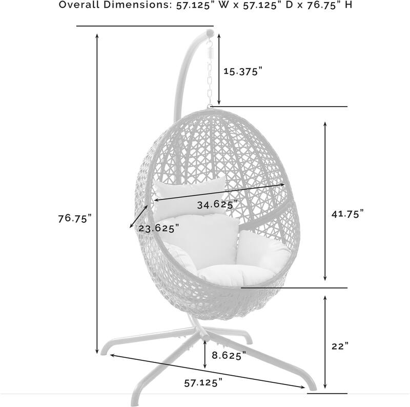 Traverse Indoor/Outdoor Hanging Egg Chair Brown American Signature