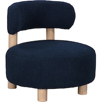 trea blue gold accent chair   