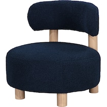trea blue gold accent chair   