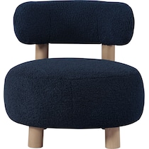 trea blue gold accent chair   
