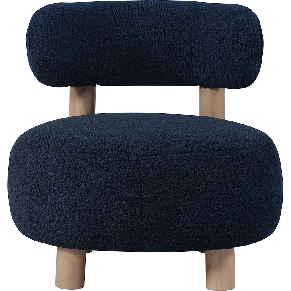 trea blue gold accent chair   